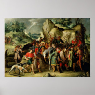 Poster St Paul a mené à Damas après sa conversion