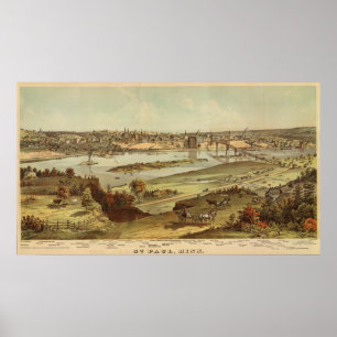 Poster St. Paul, Minnesota Lithographie 2