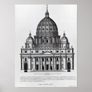 Poster St. Peter's, Rome, gravée par C. Campbell