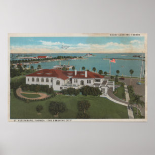 Poster St Petersburg, FL - antenne de club de yacht et