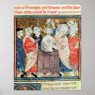 Poster St Remigius, évêque du baptême de Reims