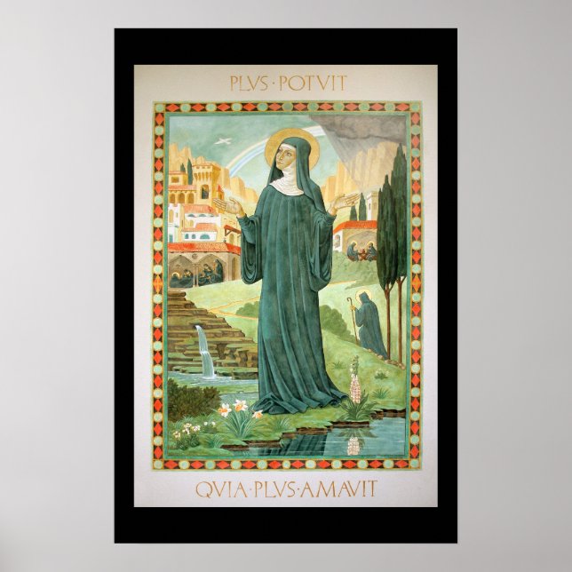 Poster St. Scholastica et Benedict (Devant)