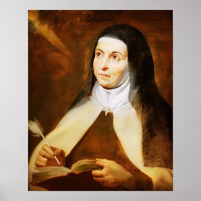 Poster St Teresa de Avila Jésus Catholique Saint Rubens (Devant)