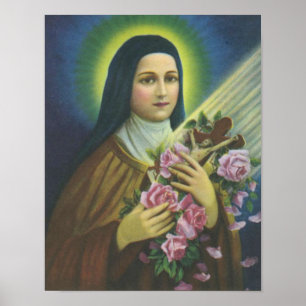 Poster St. Therese of Lisieux Little Flower of Jesus