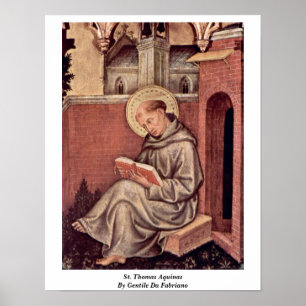 Poster St Thomas Aquinas par Gentile da Fabriano