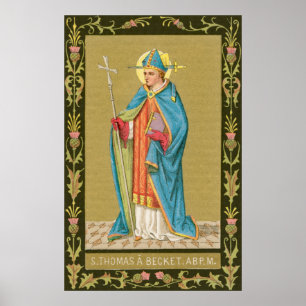 Poster St. Thomas Becket avec épée en mitre (P 005)