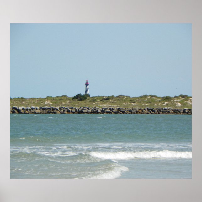 POSTER ST. VUE AUGUSTINE DEPUIS LA PLAGE DE VILANO (Devant)