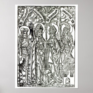 Poster St. Wenceslaus, Adalbert, Stanislaus St. Florian