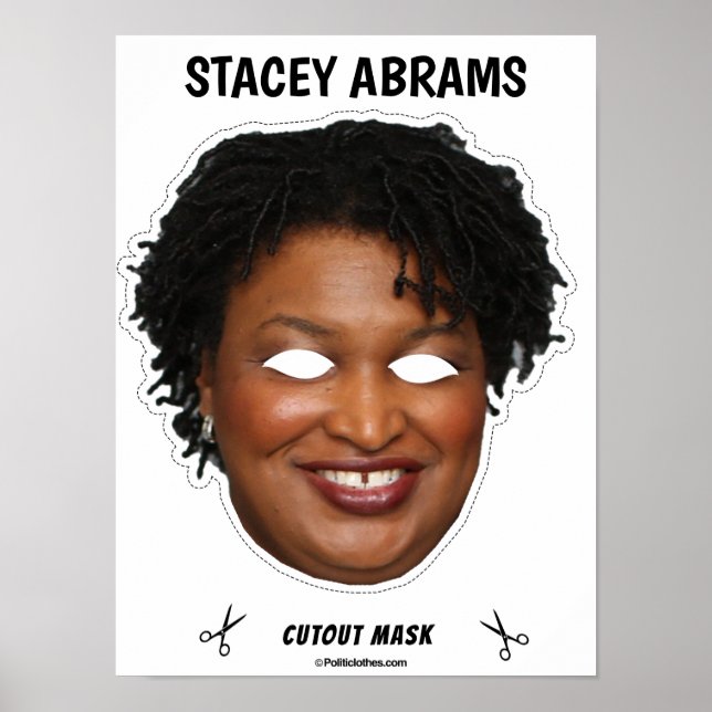 Poster STACEY ABRAMS Masque Halloween (Devant)