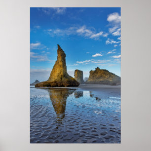 Poster Stacks marins sur la plage de Bandon à Bandon, Ore