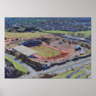 Poster Stade Odsal, Bradford Aerial Art
