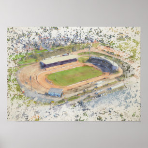 Poster Stade Odsal, Bradford Aerial Art