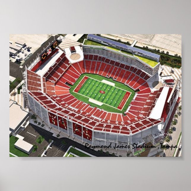 Poster Stade Raymond James, Tampa, FL (Devant)