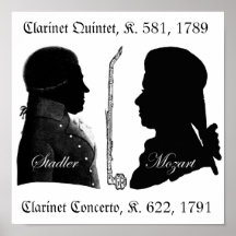 Poster Stadler et Mozart Clarinet