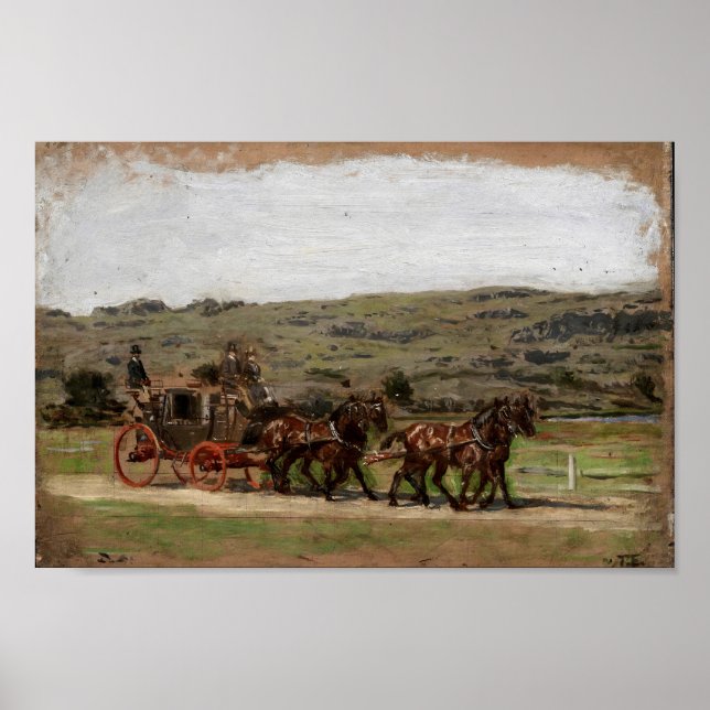 Poster Stagecoach Old West Vintage (Devant)