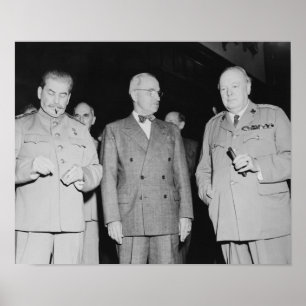 Poster Stalin, Truman, et Churchill -- Photo de 2ÈME