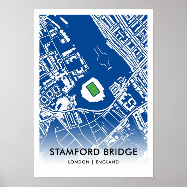 Poster Stamford Bridge Stadium Map - Accueil du Chelsea F (Devant)