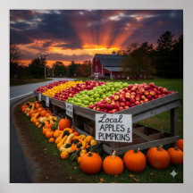 Stand de ferme d'automne de la Nouvelle-Angleterre