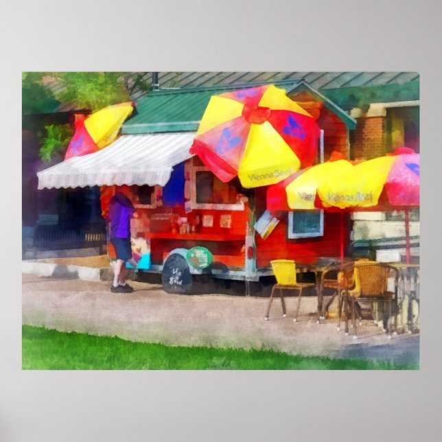 Poster Stand Hot Dog dans le centre commercial (Devant)