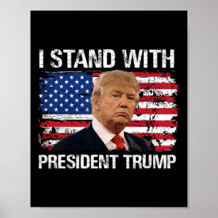 Poster Stand President Trump American Flag Trump 2024 Men