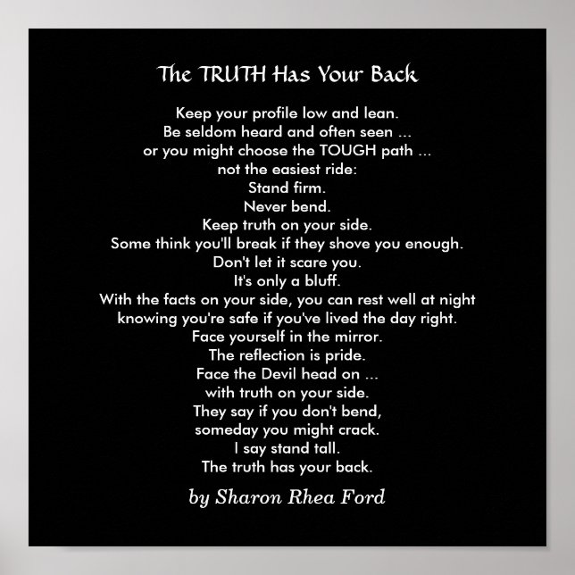 Poster Stand Tall with Truth by SRF (Devant)