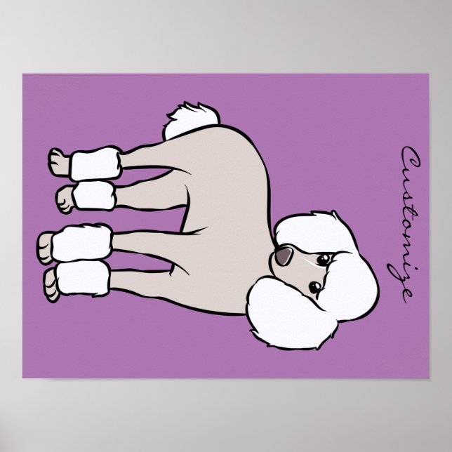 Poster Standard Poodle Dog Thunder_Cove (Devant)