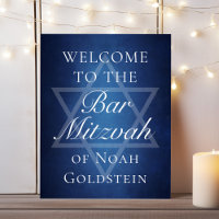 Star bleue moderne de David Bienvenue à Bar Mitzva