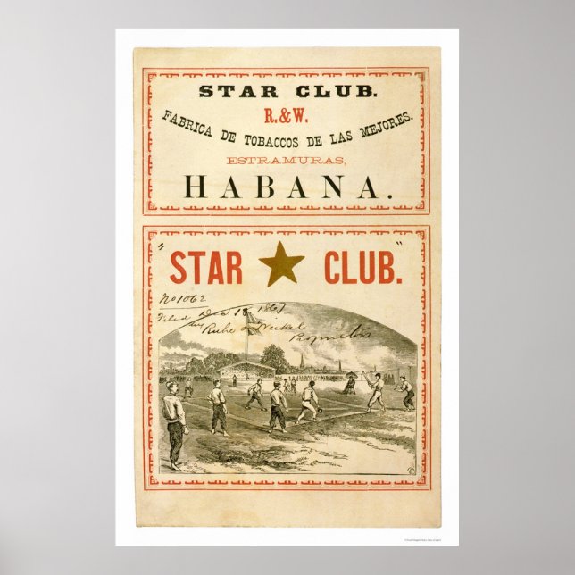 Poster Star Club Baseball 1867 (Devant)