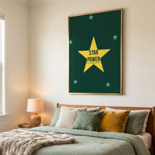 Poster Star Power — Maximaliste des années 90   Art rétro