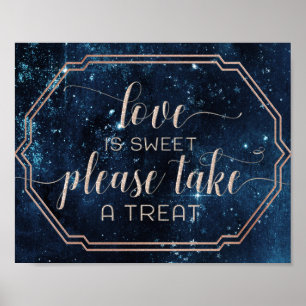 Poster Star Sky Celestial Galaxy Love is Sweet Treat