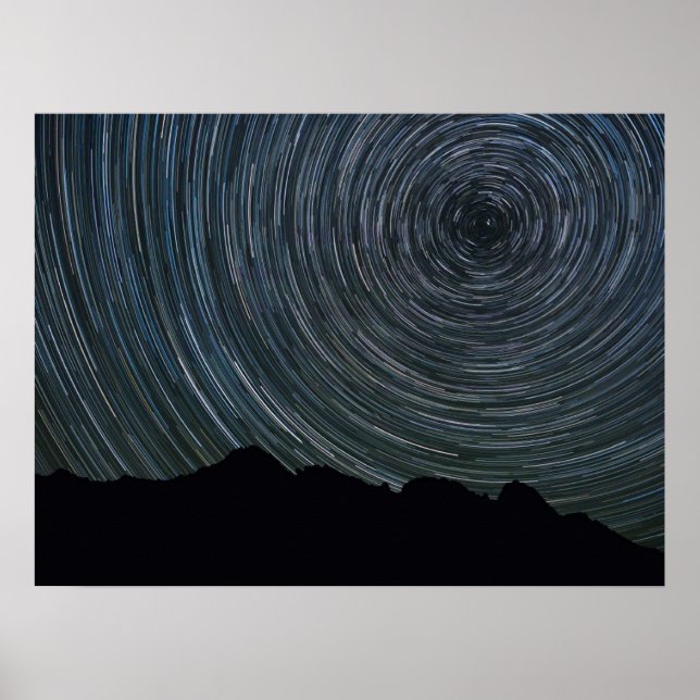 Poster Star Trails Around Polaris | Col d'Ingall (Devant)