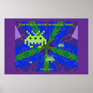 Poster Star Worlds Arcade 40e anniversaire