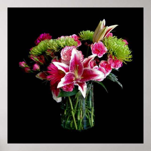 Poster Stargazer Lily Bouquet (Devant)