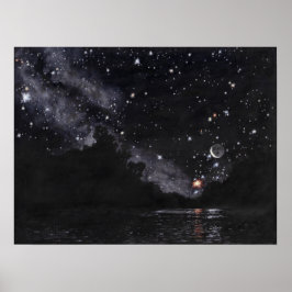 Poster Starlit River Attente Scorpio : 24x18 Imprimer