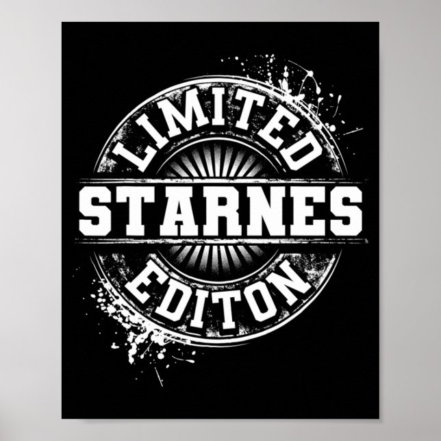 Poster Starnes Funny Surname Family Tree Birthday Gift  (Devant)