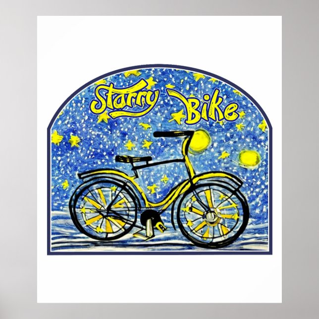 Poster Starry Bike (Devant)