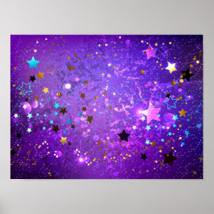 Poster Starry Confetti Faux Parties scintillant Arrière -