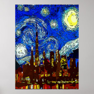 Poster Starry Night Chicago