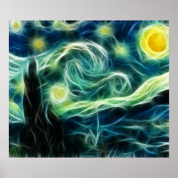 Starry Night Van Gogh Fractal art