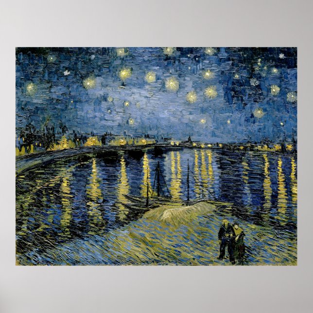 Poster Starry Night Vincent van Gogh (Devant)