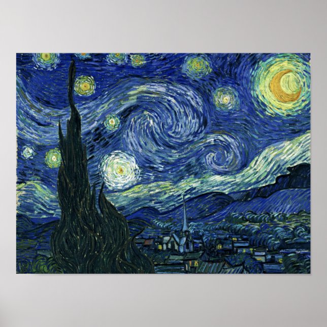 Poster Starry Night Vincent van Gogh Art Peinture (Devant)