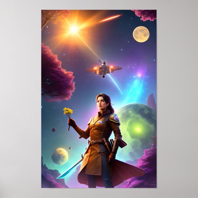 Poster Starry Serenity : Voyage entre les jardins Aliens (Devant)