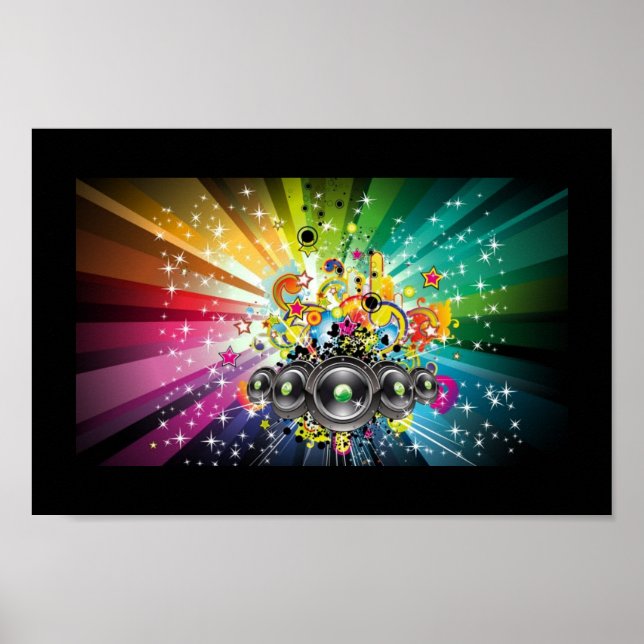 Poster Stars & Streaks, Music Pop Art (Devant)