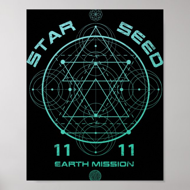Poster Starseed Sacred Geometry  (Devant)