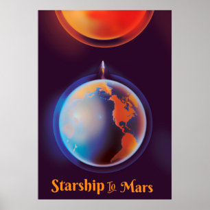Poster Starship to Mars