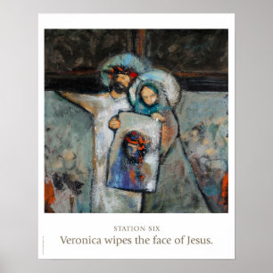 Poster Station 6 : Veronica essuie le visage de Jésus.