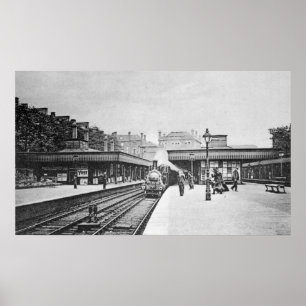 Poster Station Canonbury, Islington, c.1905