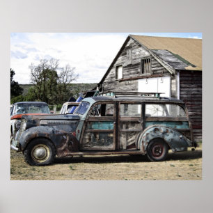 Poster STATION DE BOIS D'EMBALLAGE WAGON c. Années 40