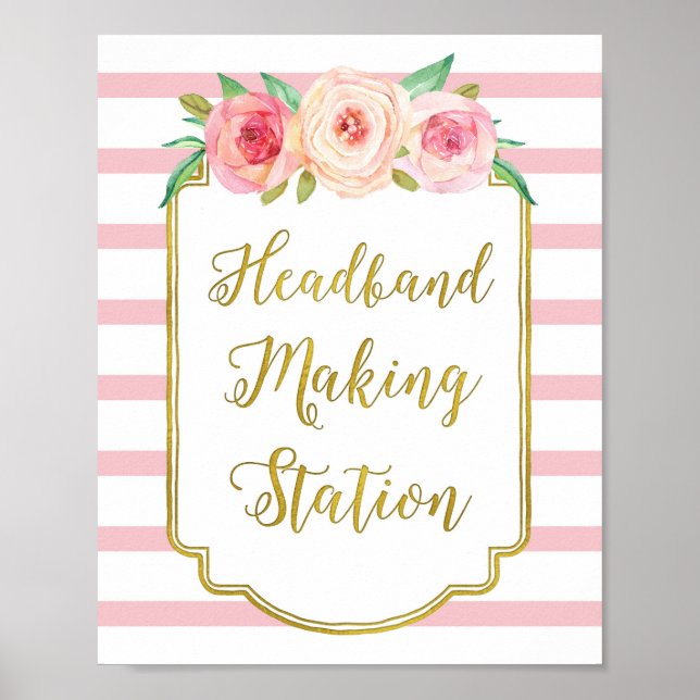 Poster Station de fabrication du bandeau Signal rose rayu (Devant)