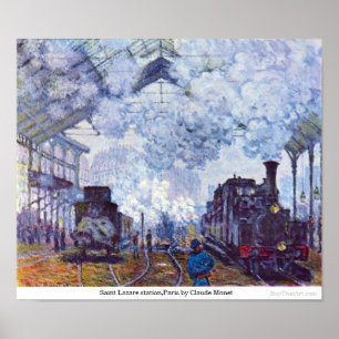 Poster Station de Lazare de saint, Paris par Claude Monet